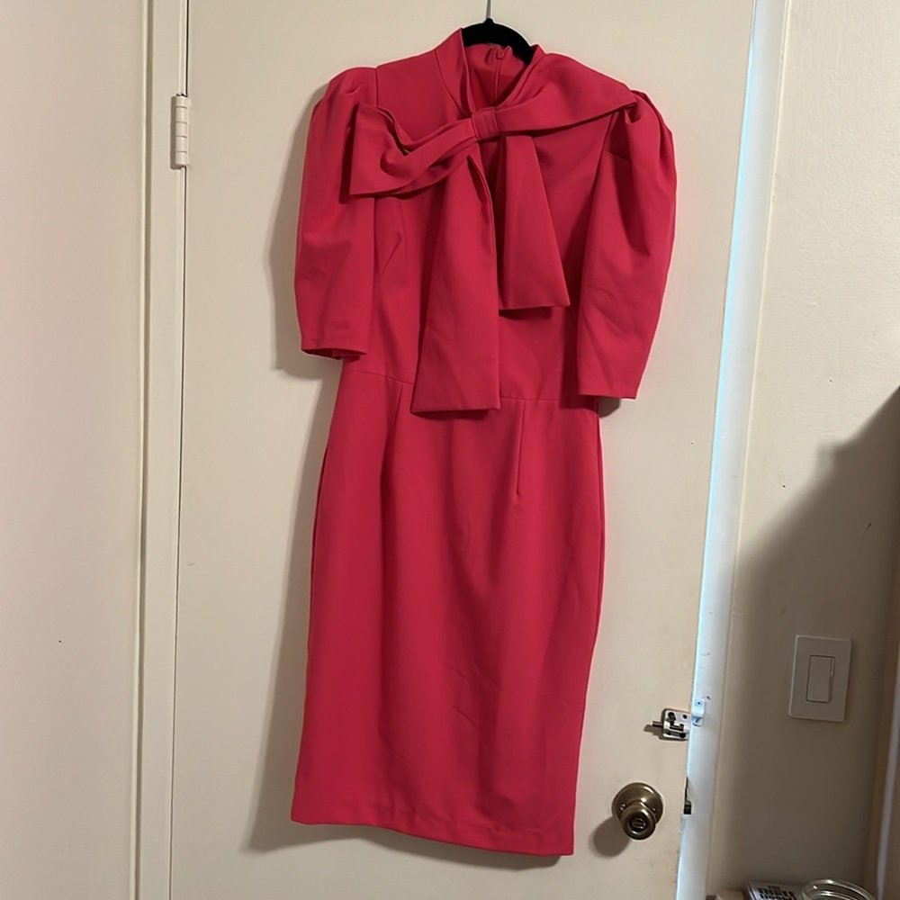 NWT Black Halo's Ara sheath dress. hot pink. - Picture 5 of 7